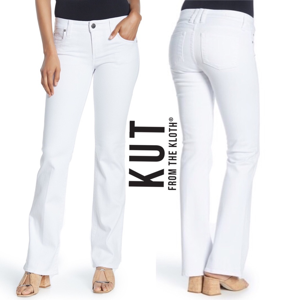 NWT Kut from the Kloth Natalie Bootcut Jeans white
